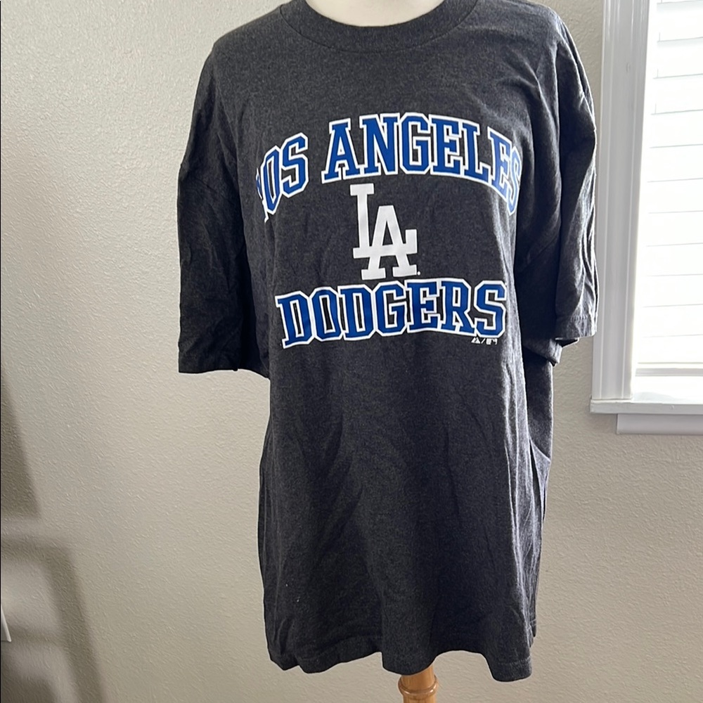 Los Angeles Dodgers Gray T-Shirt By Majestic XL